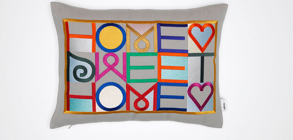 Vitra Embroidered Pillow Design