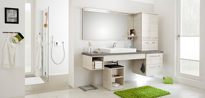 Möbel müssen im Badezimmer Höchstleistungen unter Extrembedingungen vollbringen. © DGM/Pelipal